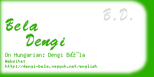 bela dengi business card